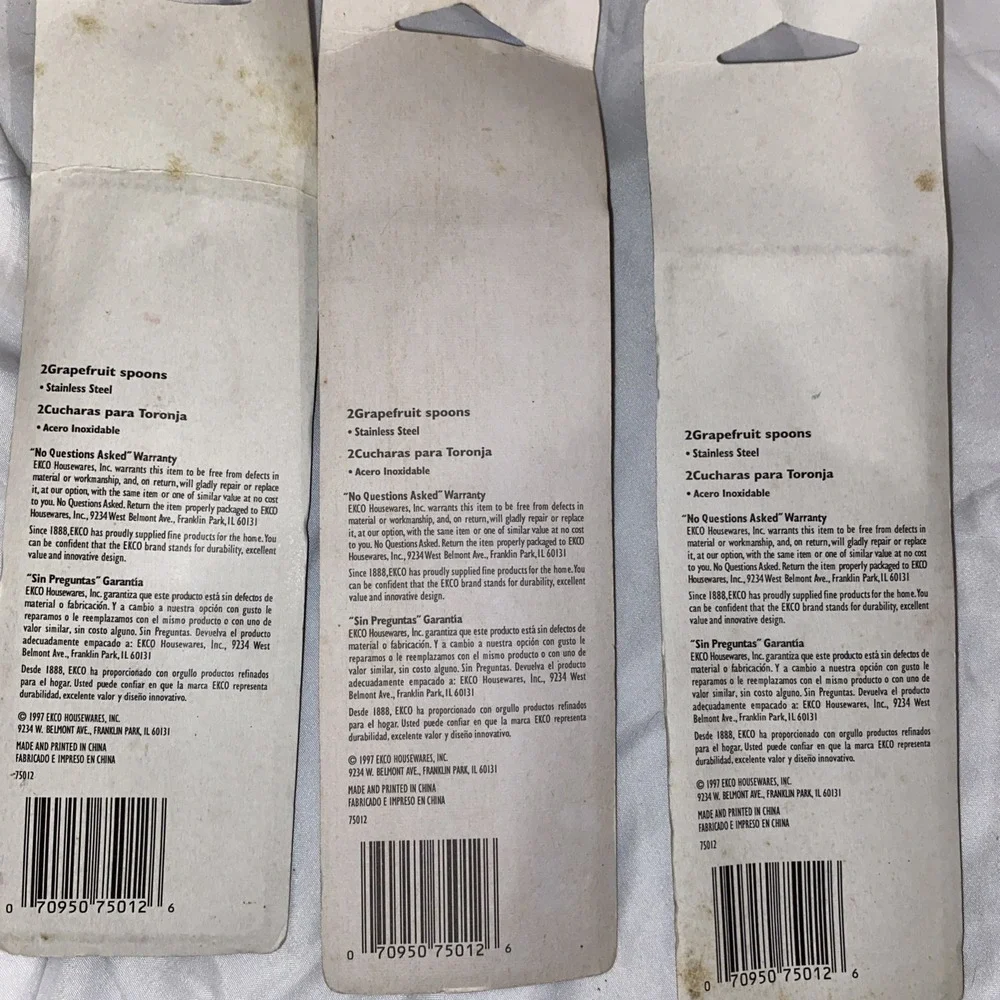 Lot Of 6 Ekco Grapefruit Spoons With Serated Edges New In Package